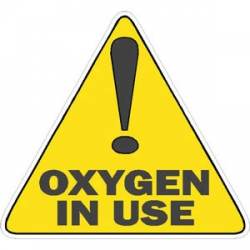 Oxygen In Use Warning - Vinyl Sticker