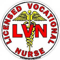 LVN Licensed Vocational Nurse - Vinyl Sticker