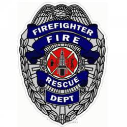 Firefighter Fire Rescue Department Badge - Decal