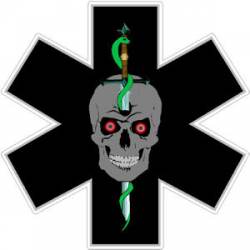 Tactical Medic Star of Life Skull - Decal