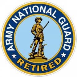 Army National Guard Retired - Decal
