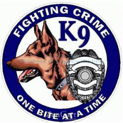 Police K-9 Fighting Crime One Bite At A Time - Decal