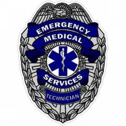 Emergency Medical Services Technician Badge - Decal