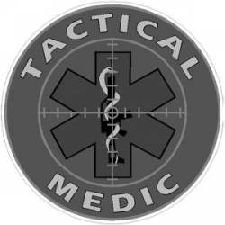 Tactical Medic Black Star Of Life - Sticker