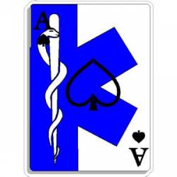 Ace Of EMS Star of Life Card - Decal
