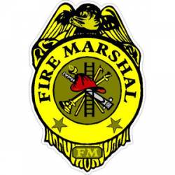 Fire Marshal Maltese Cross Badge - Sticker