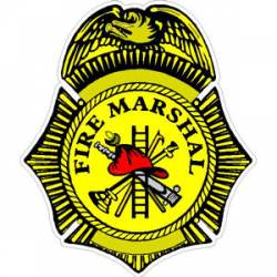 Fire Marshal Maltese Cross Badge - Decal