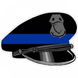 Thin Blue Line Police Cap - Decal