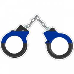 Thin Blue Line Police Handcuffs - Decal