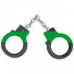 Thin Green Line Handcuffs - Decal