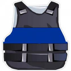 Thin Blue Line Police Body Armor - Decal