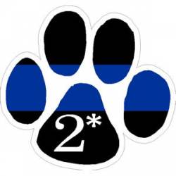 2 Ass To Risk Thin Blue Line K-9 Paw - Decal
