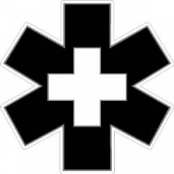 Tactical Medic Star of Life & White Cross - Decal