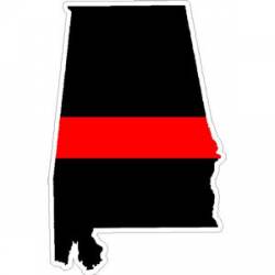 State of Alabama Thin Red Line - Decal