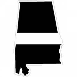 State of Alabama Thin White Line - Decal
