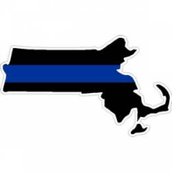 State of Massachusetts Thin Blue Line - Decal