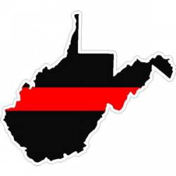 State of West Virginia Thin Red Line - Decal