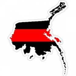 State of Alaska Thin Red Line - Decal