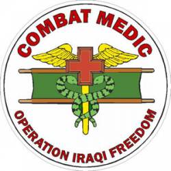 Combat Medic Operation Iraqi Freedom - Decal