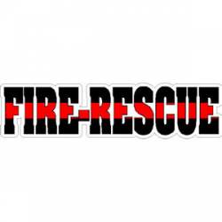 Fire-Rescue Thin Red Line - Decal