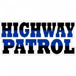 Highway Patrol Thin Blue Line - Decal