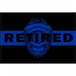 Police Badge Retired Thin Blue Line - Decal