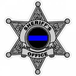Thin Blue Line 6 Point Sheriff's Office - Sticker