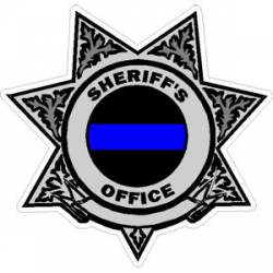 Thin Blue Line 7 Point Sheriff's Office - Sticker