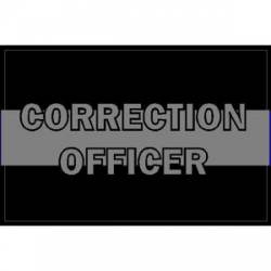 Thin Silver Line Correction Officer - Sticker