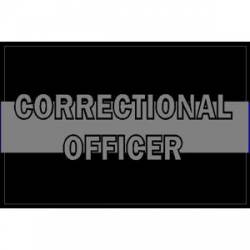 Thin Silver Line Detention Officer - Sticker