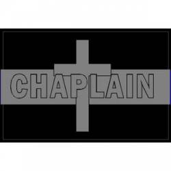 Thin Silver Line Chaplain - Sticker