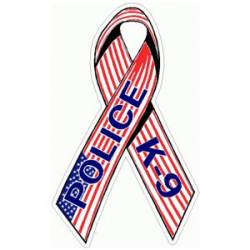 American Flag K-9 - Ribbon Sticker
