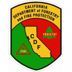 California Department of Forestry & Fire Protection CDF - Sticker