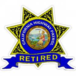 California Highway Patrol 7 Star Retired - Sticker