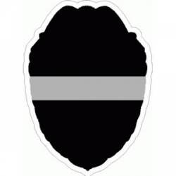Thin Silver Line Badge - Decal
