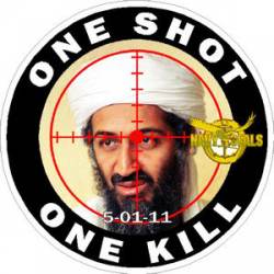 One Shot One Kill Osama - Sticker