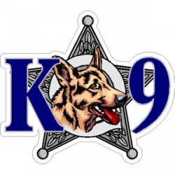 Police / Sheriff 5 Point Badge K-9 - Sticker