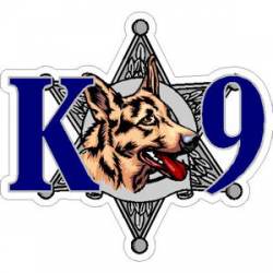 Police / Sheriff 6 Point Badge K-9 - Sticker