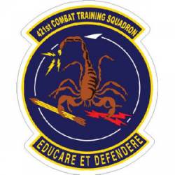 US Air Force 421st Combat Training Squadron - Sticker