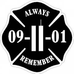 Always Remember 9-11-01 Maltese Cross - Sticker