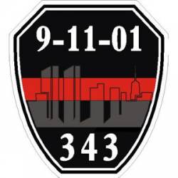 FDNY 9-11-01 Thin Red Line - Sticker