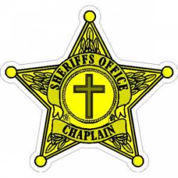 Sheriffs Office Chaplain 5 Point Badge - Sticker
