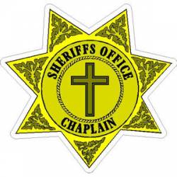 Sheriffs Office Chaplain 7 Point Badge - Sticker