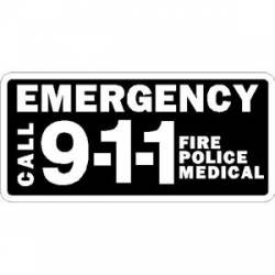 Emergency Call 911 Police Fire Medical - Sticker