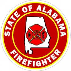 State Of Alabama Firefighter - Sticker