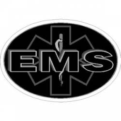Black Subdued EMS Star Of Life - Sticker