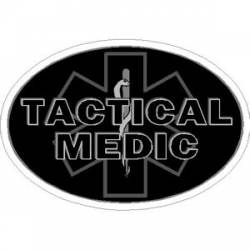 Black Subdued Tactical Medic Star Of Life - Sticker