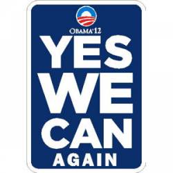 Yes We Can Again Obama 2012 - Sticker