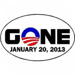 Obama Gone January 20, 2013 - Sticker