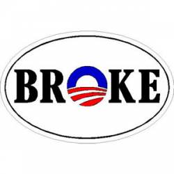 No Obama BROKE - Sticker